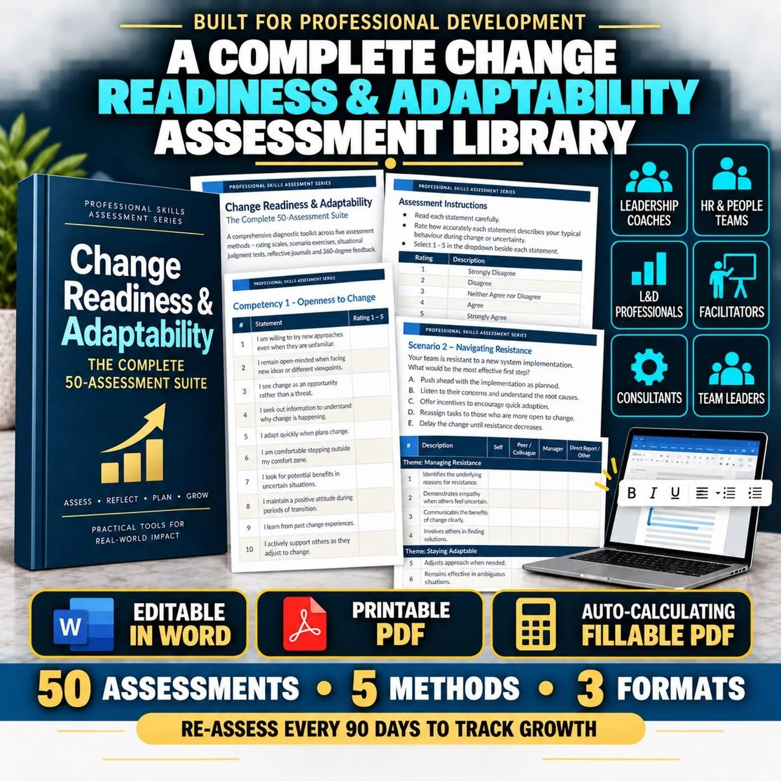 Change Readiness & Adaptability — The Complete 50-Assessment Suite — Change Readiness Adaptability