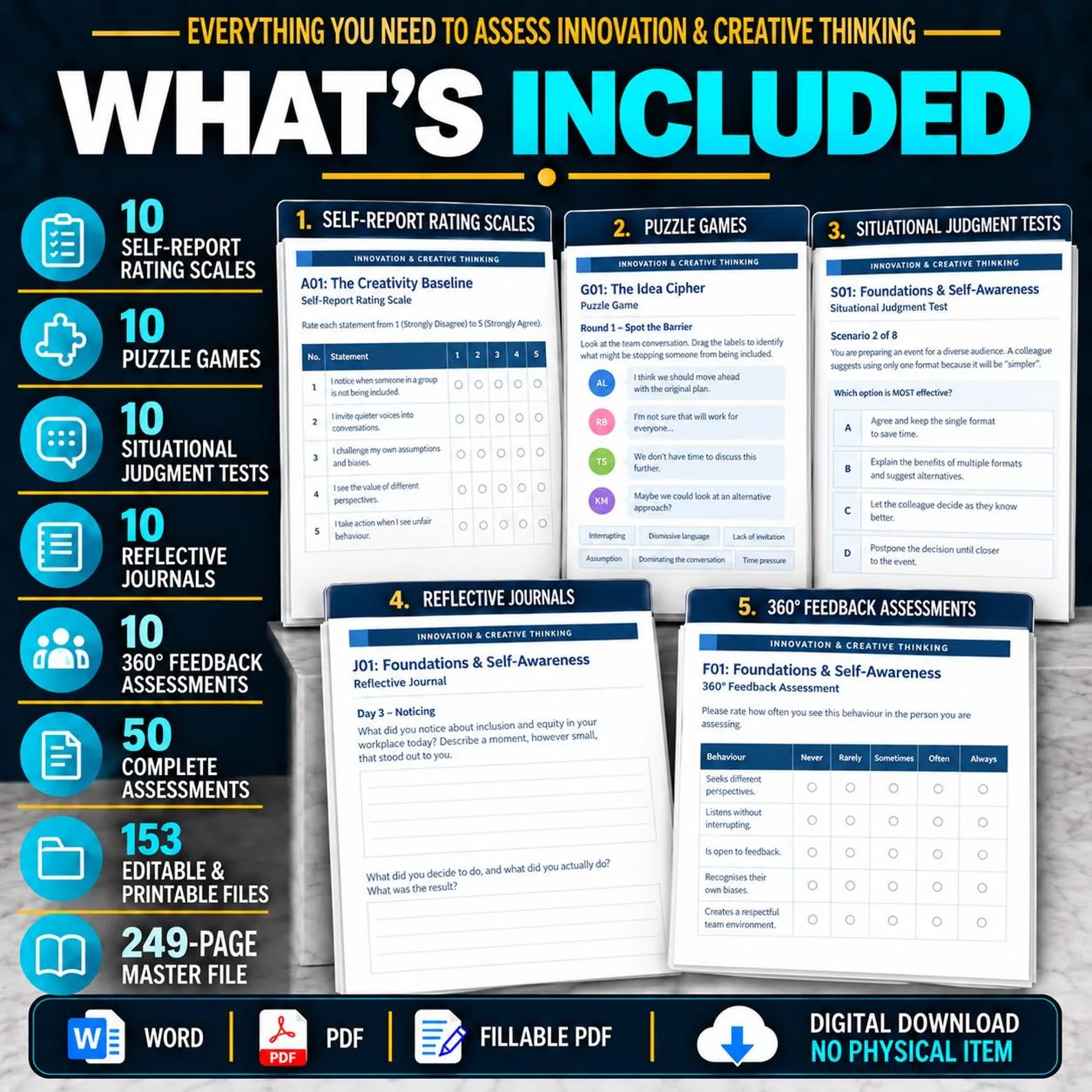 Innovation & Creative Thinking — The Complete 50-Assessment Suite — Innovation Creative Thinking