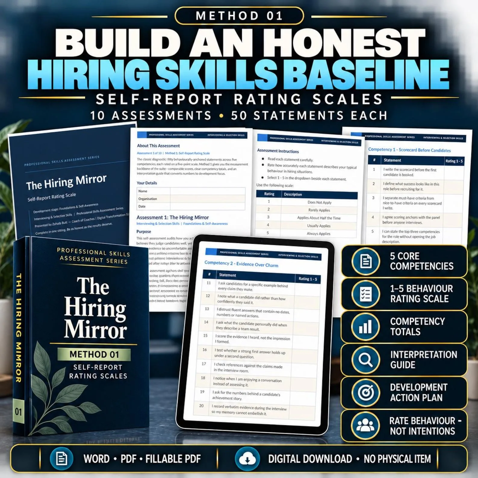 Interviewing & Selection Skills — The Complete 50-Assessment Suite