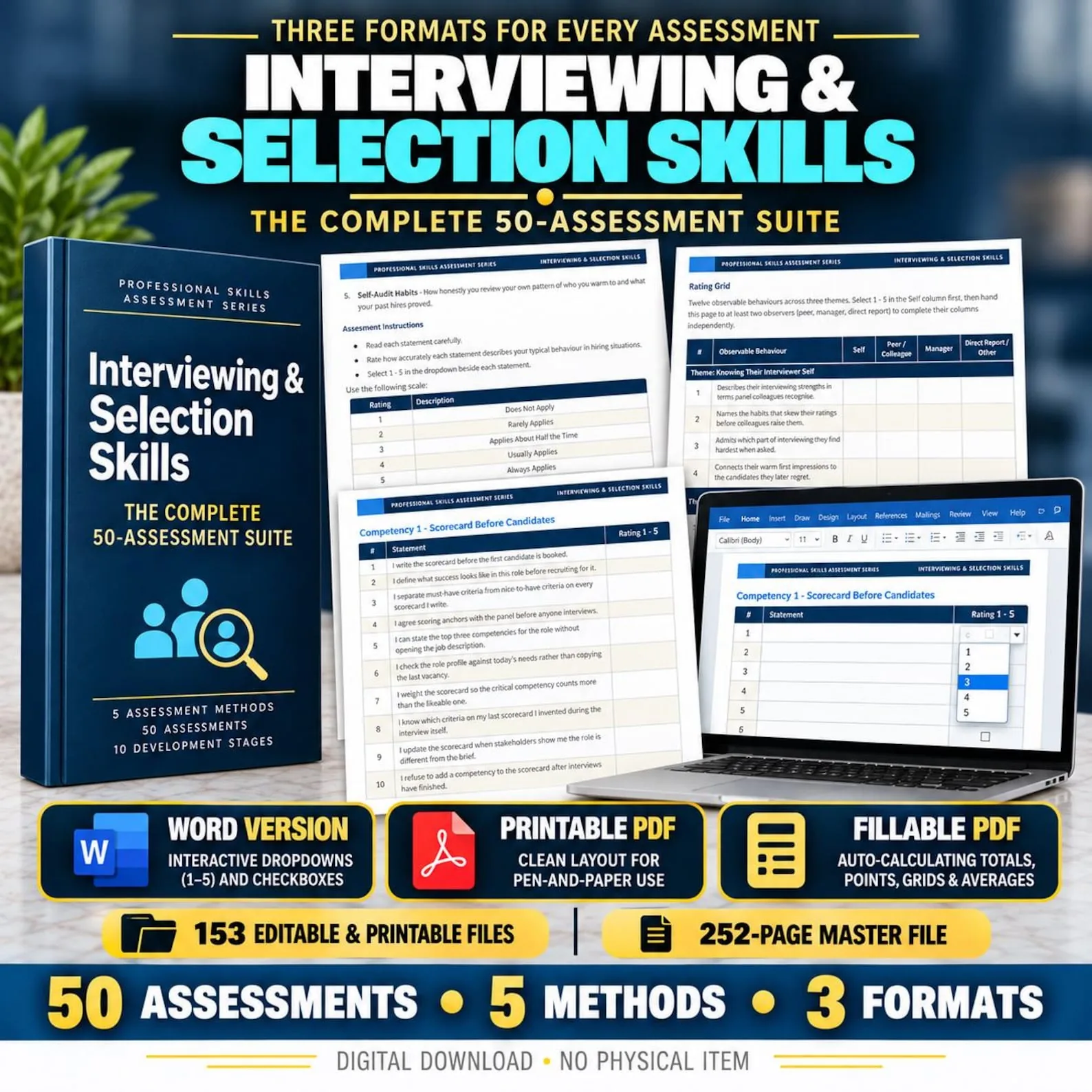 Interviewing & Selection Skills — The Complete 50-Assessment Suite — Interviewing Selection Skills