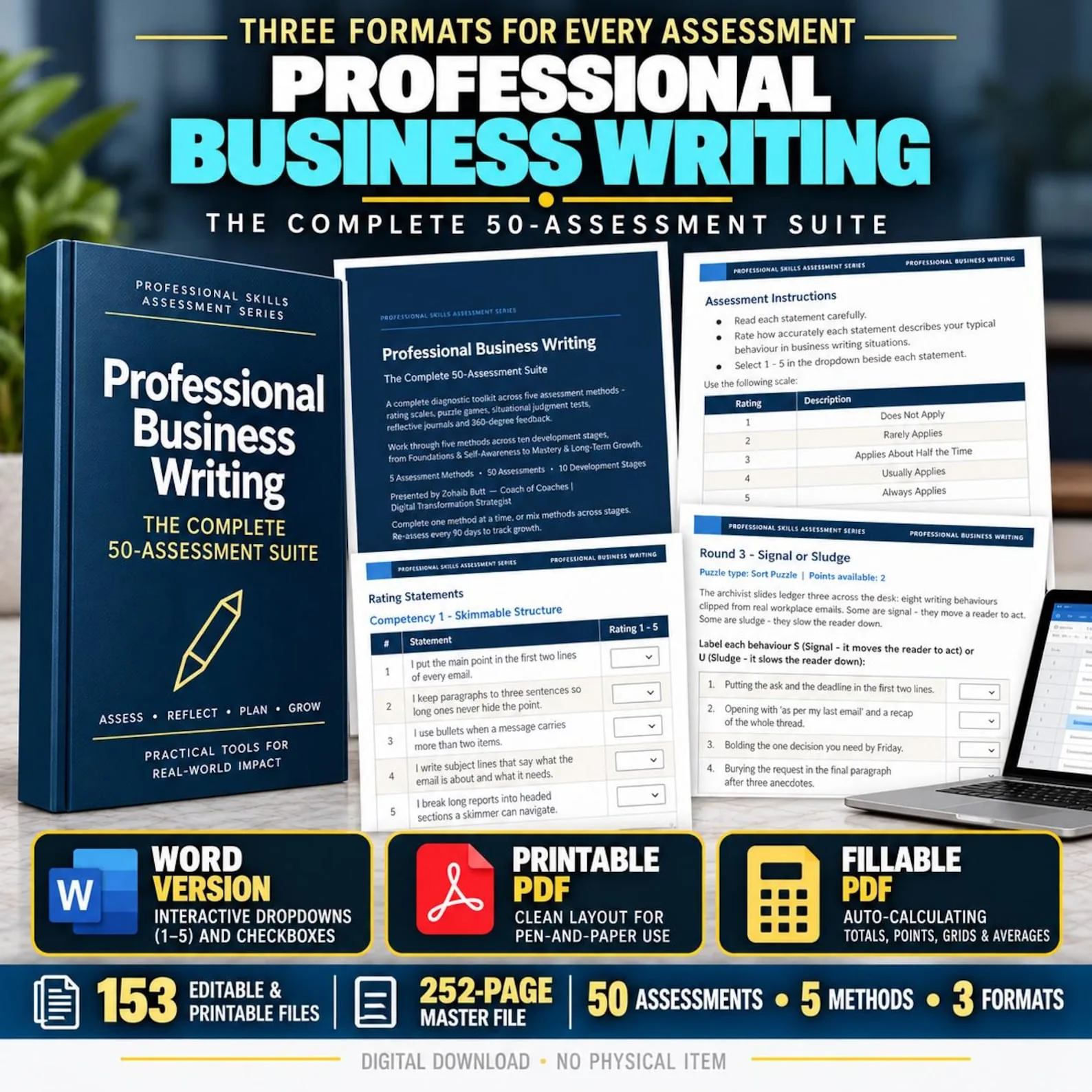 Professional Business Writing — The Complete 50-Assessment Suite — Professional Business Writing