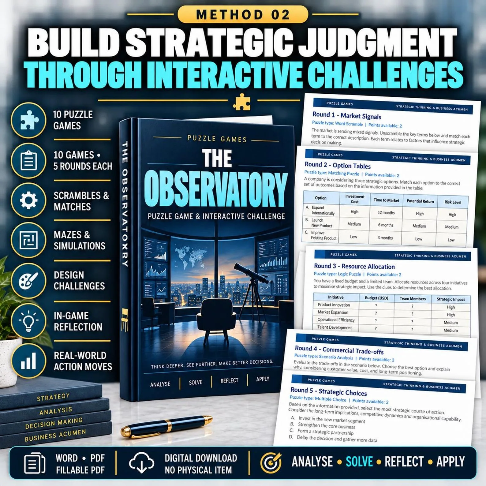 Strategic Thinking & Business Acumen — The Complete 50-Assessment Suite — Strategic Thinking Business Acumen