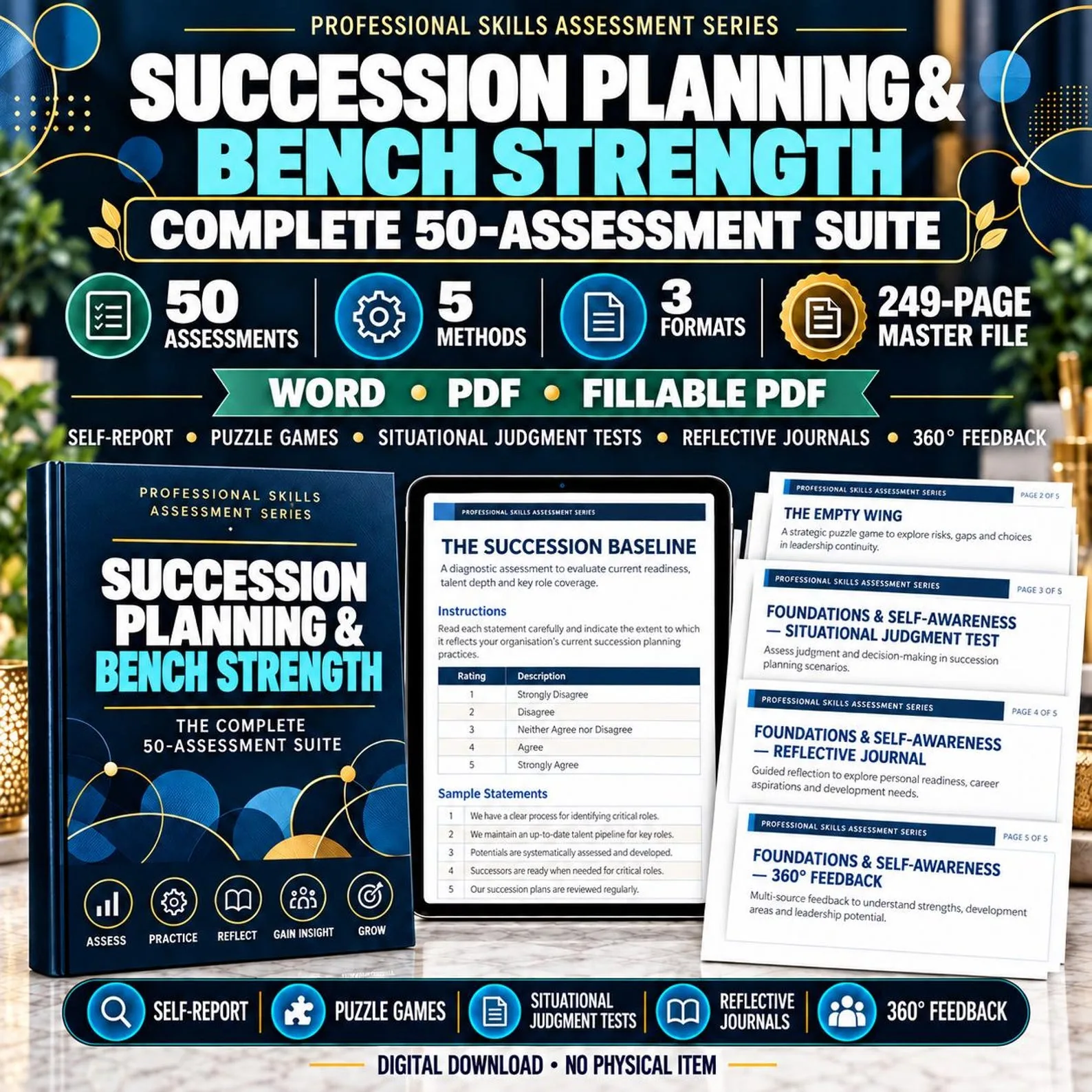 Succession Planning & Bench Strength — The Complete 50-Assessment Suite — Succession Planning Bench Strength