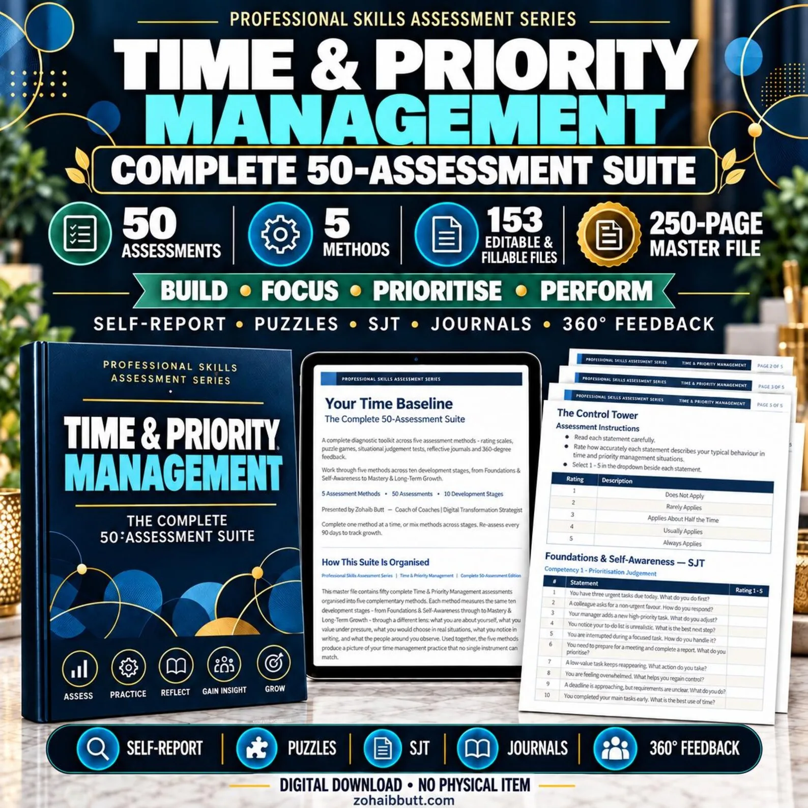 Time & Priority Management — The Complete 50-Assessment Suite — Time Priority Management