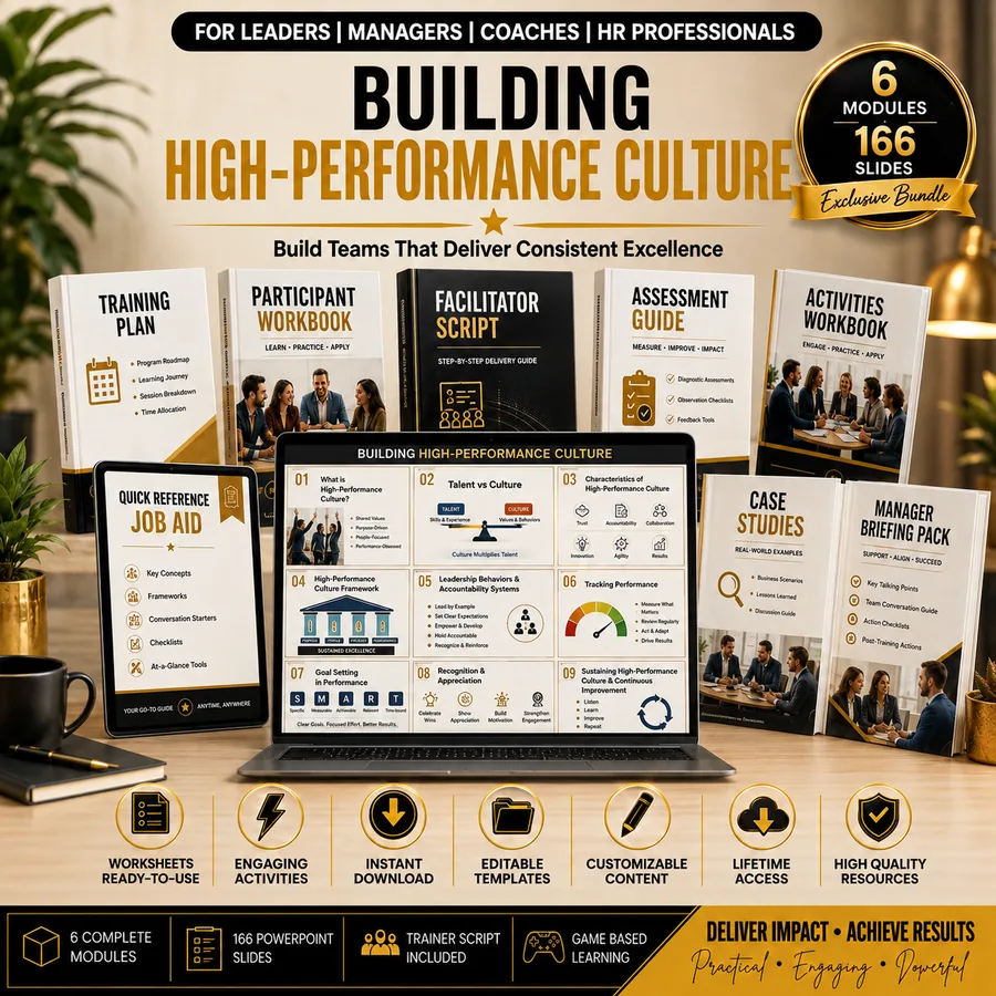Building High-Performance Culture — complete training bundle with facilitator guides and 166-slide deck